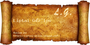 Liptai Gálos névjegykártya